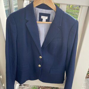 Classic J Crew Navy Blue Blazer, Size Medium